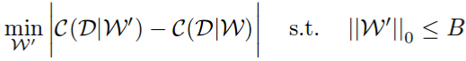 Pruning as a combinatorial optimization problem